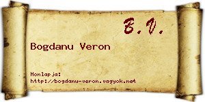 Bogdanu Veron névjegykártya